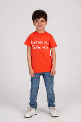 Boy's Front Printed Regular Fit Cotton Over Size T-shirt Crafted For Comfort & Style