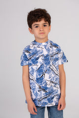 Boy's Full Printed Crew Neck Regular Fit Made Of Cotton T-shirt This Regular Fit Tee Is Perfect For Any Casual Occasion