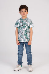 Boy's Full Printed Crew Neck Regular Fit Made Of Cotton T-shirt This Regular Fit Tee Is Perfect For Any Casual Occasion