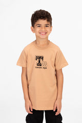 Boy's Tomato Style Print Half Sleeve T-shirt