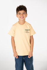 Boy's Tomato Half Sleeve Round Neck T-Shirt