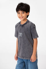 Boy's Tomato Washed Oversized T-Shirt