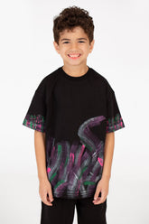 Boy's Half Sleeve Oversized Printed T-shirt 2