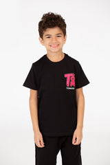 Boy's Tomato Printed Crew Neck Half Sleeve T-Shirt