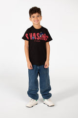 تي شيرت مطبوع بأكمام قصيرة للأولاد
