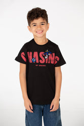 تي شيرت مطبوع بأكمام قصيرة للأولاد