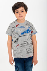 Boys Fully Printed Half Sleeves T-shirt