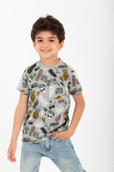 Boy's Casual Printed Cotton T-Shirt