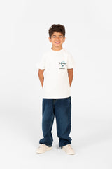 تي شيرت طماطم للأولاد بأكمام قصيرة ورقبة دائرية