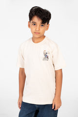 Boy's Oversized Printed Round Neck Half Sleeve Fashion T-Shirt