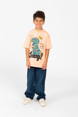 Boy's Graphic Print Half Sleeve Comfortable T-Shirt