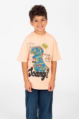 Boy's Graphic Print Half Sleeve Comfortable T-Shirt