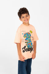 Boy's Graphic Print Half Sleeve Comfortable T-Shirt