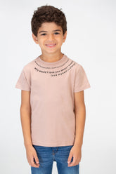 Boys Printed Round Neck T-shirt With A Single Lycra Material