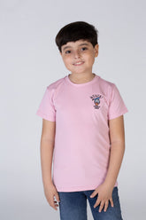 Boys Half Sleeved T-shirt With A Round Neck And A Duck Print On The Front And Back