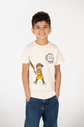 تي شيرت للأولاد بطبعة طماطم ونص برقبة دائرية