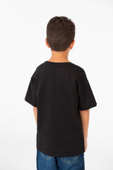 Boy's Summer Melton Oversized Half Sleeve Front Print T-Shirt