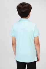 Boys Polo T-shirt With Half Sleeves And Front Print