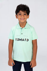 Boys Polo T-shirt With Tomato Print On The Front Pika Material