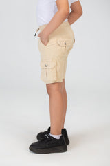 شورت غاباردين للأولاد مع جيوب جانبية وتفاصيل أساسية