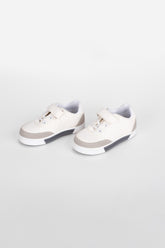 Boy's Flat Sole Faux Leather Chamois Multi Color Sneaker Shoes