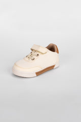 Boy's Thick Sole Faux Leather Attractive Look Sneaker Shoes