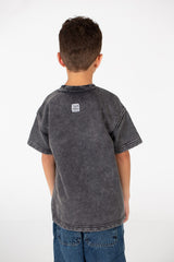 تي شيرت مغسول بأكمام قصيرة للأولاد