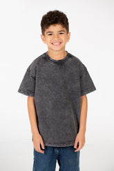 تي شيرت مغسول بأكمام قصيرة للأولاد