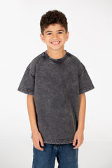 تي شيرت مغسول بأكمام قصيرة للأولاد