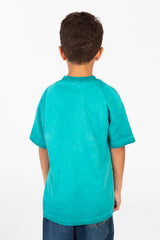 تي شيرت صيفي أساسي كبير الحجم للأولاد بأكمام نصفية