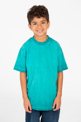 تي شيرت صيفي أساسي كبير الحجم للأولاد بأكمام نصفية