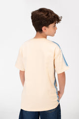 تي شيرت أساسي كبير الحجم للأولاد برقبة دائرية