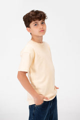 تي شيرت كبير الحجم للأولاد برقبة دائرية