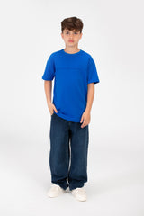 تي شيرت أساسي عالي الجودة للأولاد بنصف كم