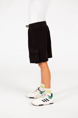 شورت ميلتون للأولاد بحزام خصر مطاطي وجيب خلفي