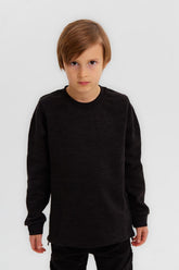 سويت شيرت مبطن ناعم من ميلتون بقصة عادية ورقبة مستديرة للأولاد