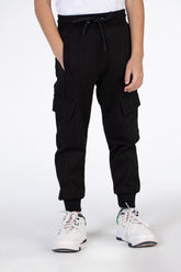 Boy's Basic Sweatpants With Elastic Waistband And Front And Back Pockets