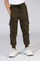 Boy's Basic Sweatpants With Elastic Waistband And Front And Back Pockets