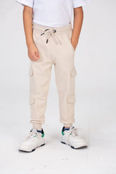 Boys Sweatpants With Elastic Waistband And Side And Back Pockets