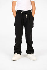 Boy's Basic Elastic Waistband Drawstring Sweatpants