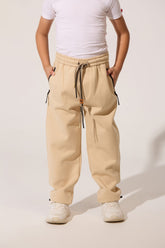 Boy's Wide Leg Tomato Sweatpants With A Modern Cut And Side Zip Pockets