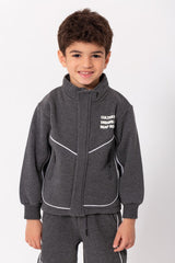 Boy's Padded Front & Back Printed Made Of Melton Training Suit