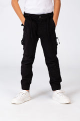 Boy's Gabardine Sherwal Pants With A Modern Cut And Distinctive Pockets