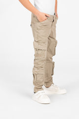 Boy's Gabardine Sherwal Pants With Distinctive Side Pockets