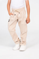 Boy's Slouchy Gabardine Pants With A Unique modern cut