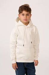 Boy's Tomato Slim Fit Hoodie Sweatshirt With Front Kangaroo Pocket And Long Sleeves