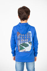 Boy's Hood Sweatshirt With Graphic Print