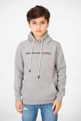 Boy's Hood Sweatshirt With Elevate Your Style Print
