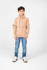 Boy's Hood Sweatshirt With Pocket On The Sleeves