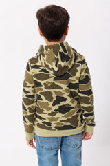Boy's Army Hoodie Padded Hooded Sweatshirt Camouflage